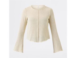 Women's Long Sleeve Top, Oatmeal