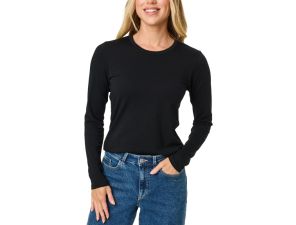 Women's Long Sleeve Tops, Black