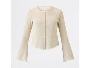 Women's Long Sleeve Top, Oatmeal