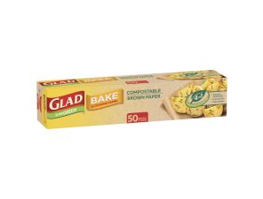 GLAD COMPOSTABLE BAKE & COOKING PAPER 50M - CARTONS OF 6 BOXES [6 OF 50M ROLLS]