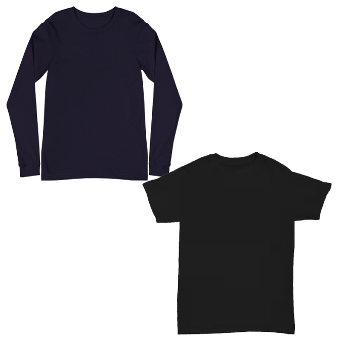 Assorted Unisex T-shirts, Long Sleeve & Short Sleeve - S M L XL 2XL